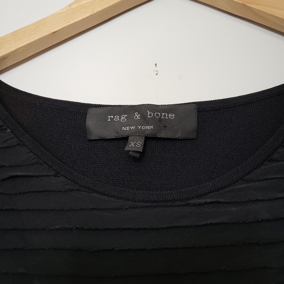 Rag & Bone Silk Ruffle Black Dress Size XS - Picture 2 of 9